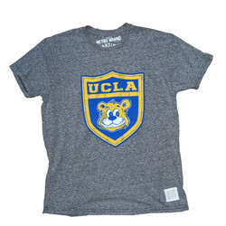 Retro Brand Ucla Joe Bear Men s Textured Triblend Gray Tee