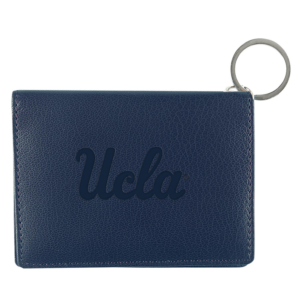 Jardine Associates UCLA script Leather ID Holder Navy