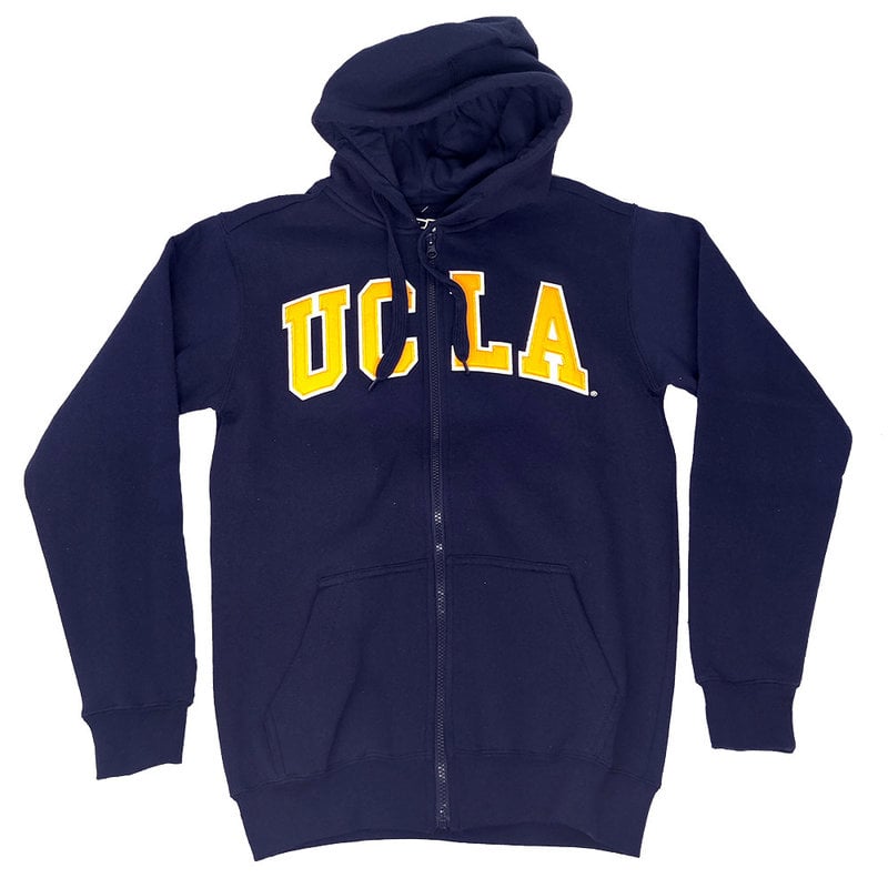 Sweatshirt jacket with a hood - navy