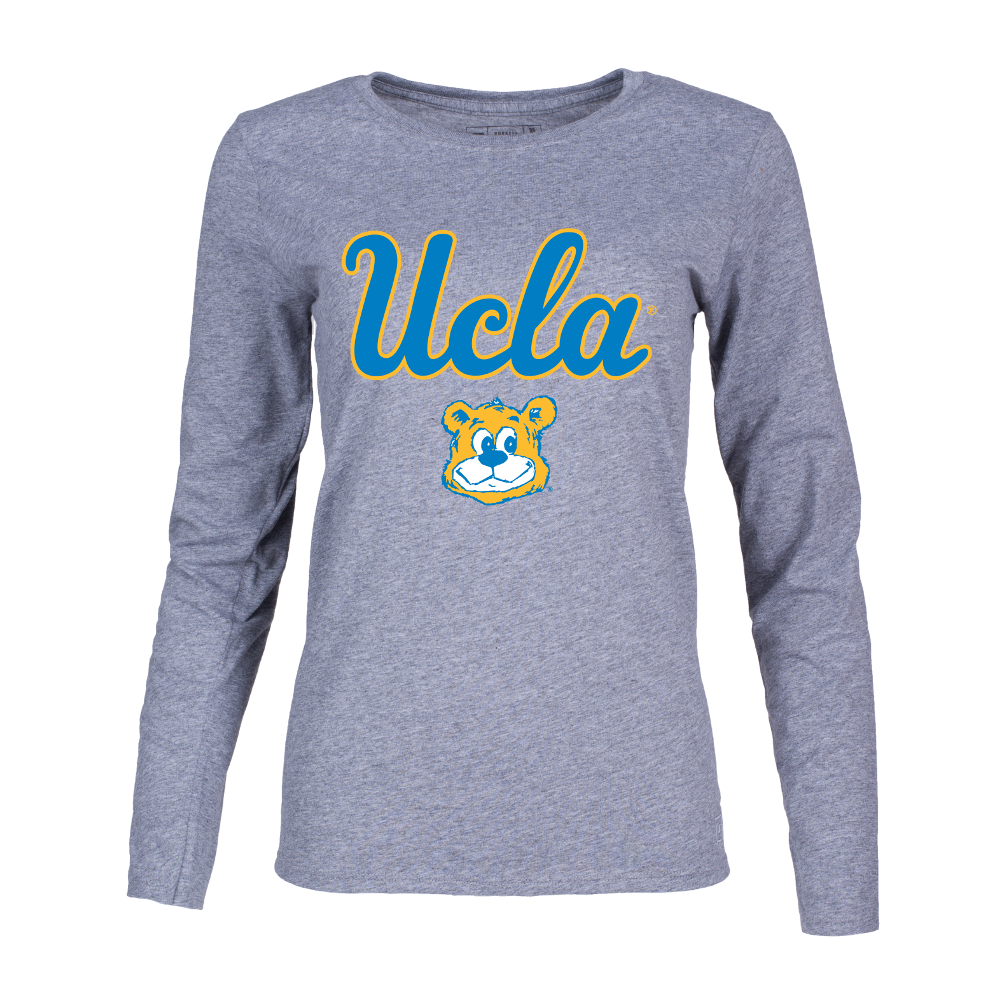 Russell Athletic UCLA Retro Bear Ladies Long Sleevs Oxford