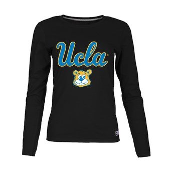 Russell Athletic UCLA Retro Bear Ladies Long Sleeve Black