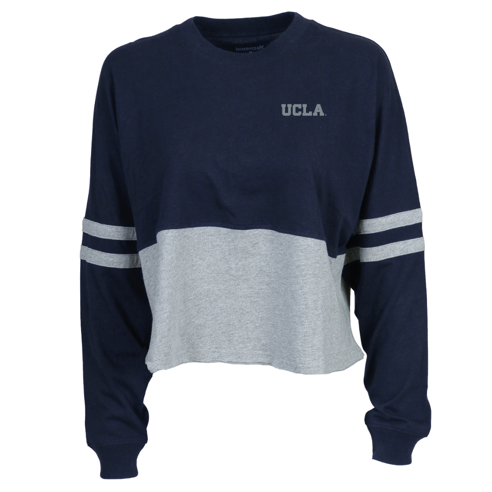 Boxercraft UCLA Ladies Cropped Retro Jersey Nvy Oxd