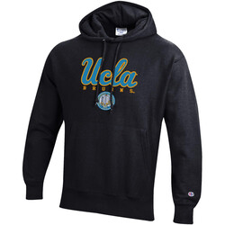 Champion UCLA Script Bruins Seal Powerblend Fleece Hood Black