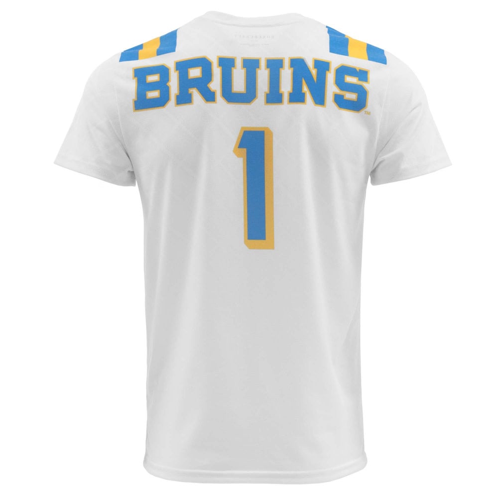 Boxercraft UCLA FootBall Jersey Ladies Crop Top Tee White