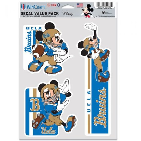 Wincraft Ucla Mickey Mouse Decal Value Pack 3 Pcs