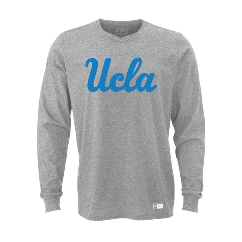 Russell Athletic Ucla Script Men Essential Long Sleeve Grey Tee