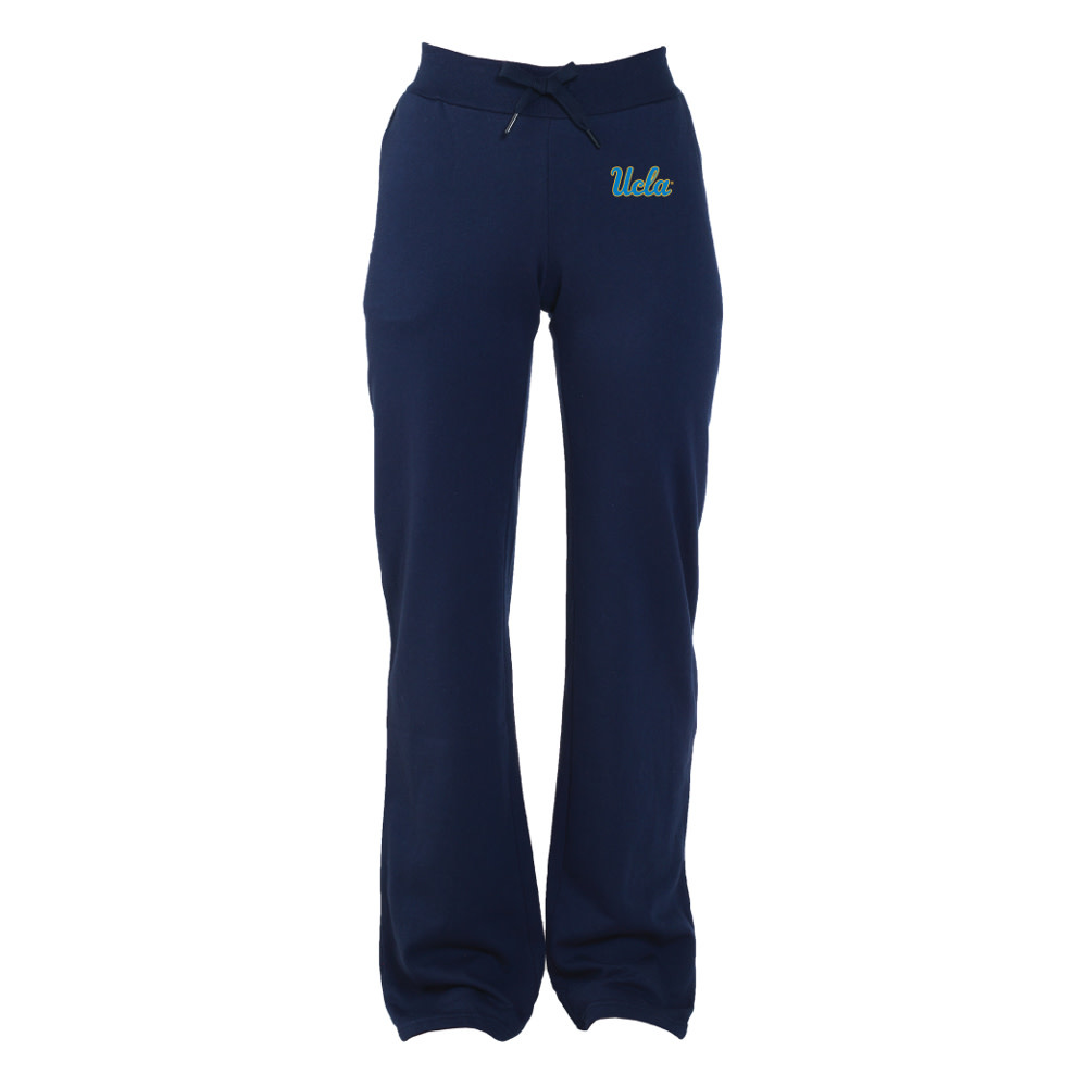 Ucla Script Ladies Lightweight Fleece Pant Navy Campus Store