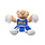 Mascot Factory Ucla Carly Bear with Cheerleader Outfit 8"