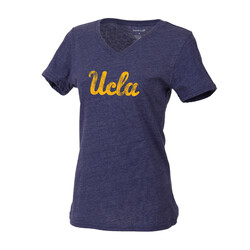 Boxercraft Ucla Script Ladies Relaxed V-Neck Navy Tee