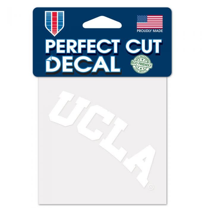 UCLA Block  White Decal Perfect Cut