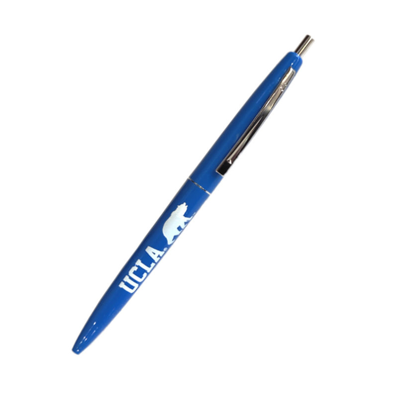 UCLA Bruins Imprinted Heavy Metal Click Top Pen With Velvet Pouch - College Fan Gift