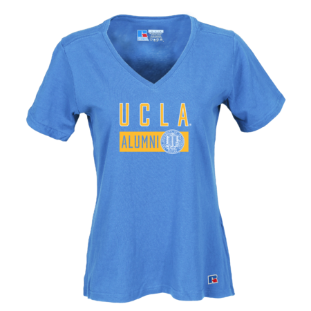 Russell Athletic Ucla Alumni Ladies V-Neck Tee Collegiate Blue