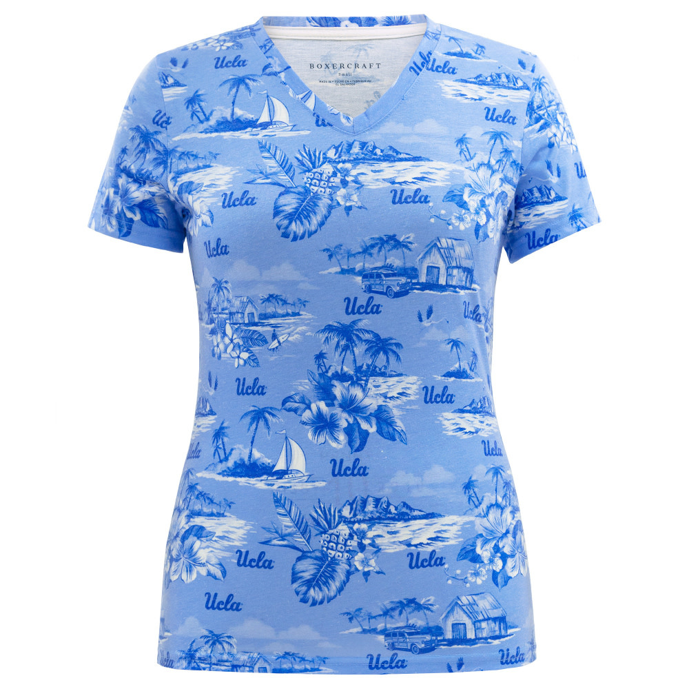 Boxercraft UCLA Trapical Sublimation Relaxed V Neck Tee