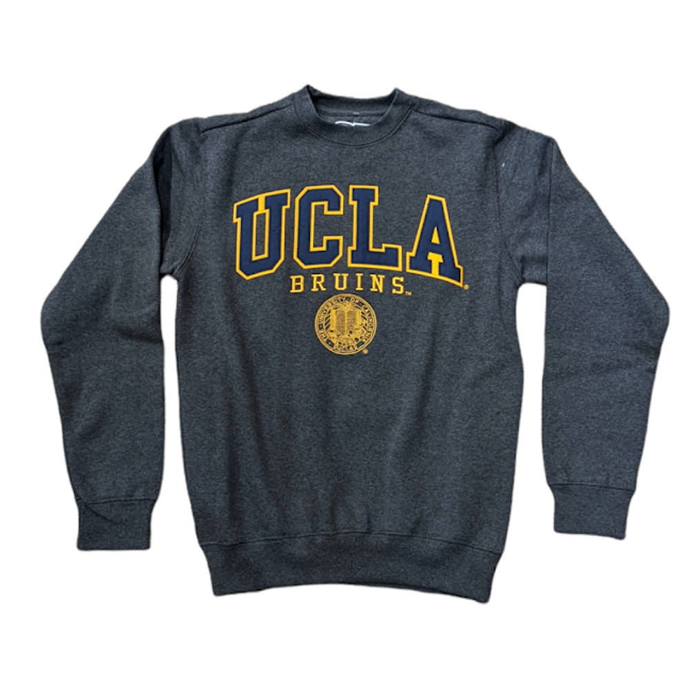 E5 Sport UCLA Bruins Seal Vintage Crew Neck Charcoal