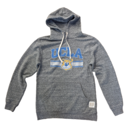 Retro Brand Ucla Arch Vintage Joe Bear Grey Hoodie