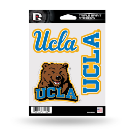 RICO UCLA Block Script Joe Bear Triple Spirit Stickers