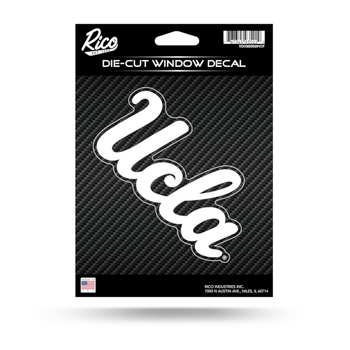 RICO UCLA Script Carbon Fiber Medium Die Cut Vinyl Decal
