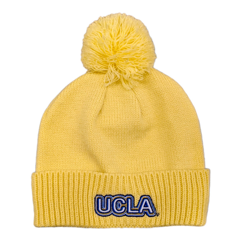 The Game UCLA Solid Beanie With Pom Sunglow