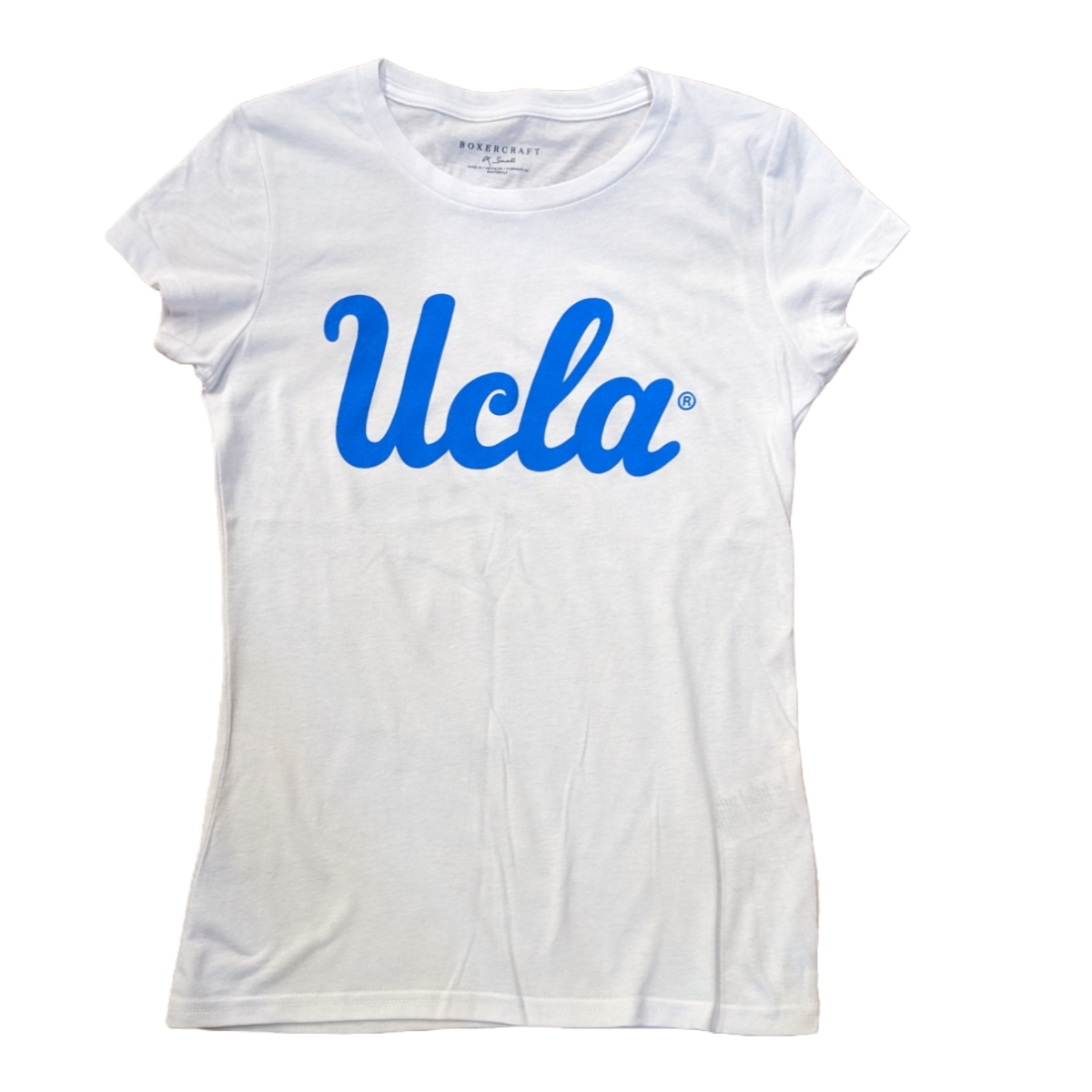 Boxercraft UCLA Script Baseball White Jersey Pinstripe