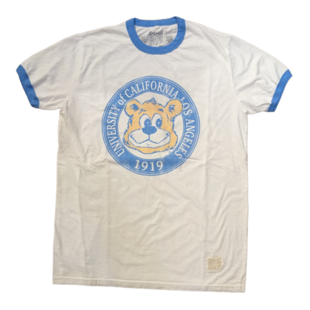 Retro Brand Joe Bear University of California Los Angeles 1919  Men's Ringer Shirt