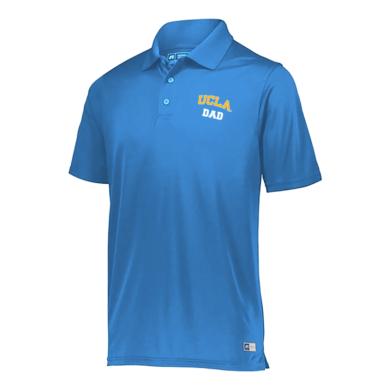 Russell Athletic UCLA Dad Performance Golf Polo Tee Blue