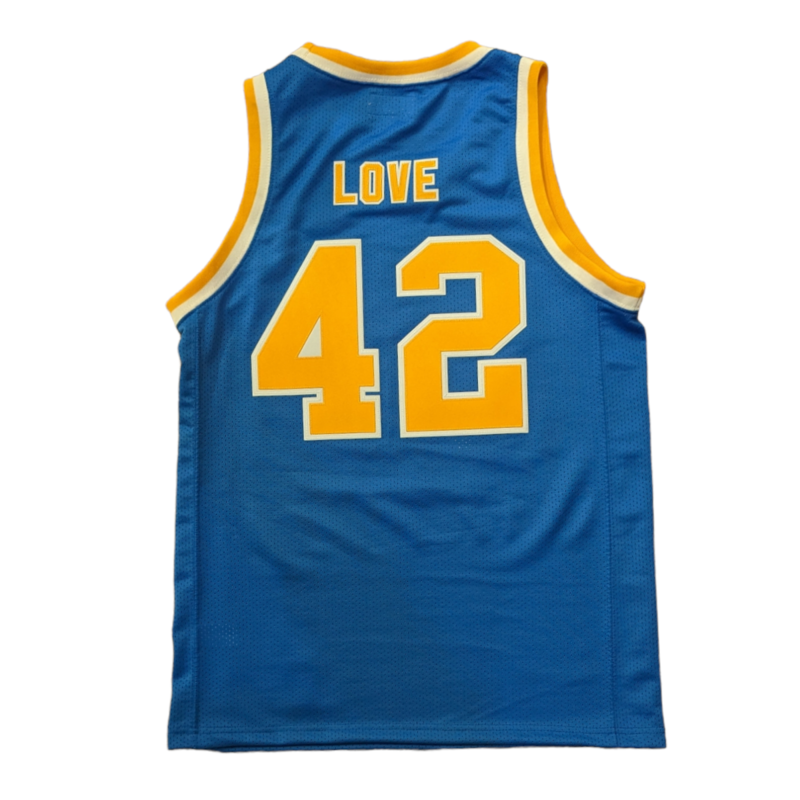 Retro Brand UCLA Blue  Basketball Jersey Final Four 2008 Love #42