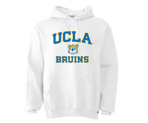 Russell Athletic UCLA Joe Bear Bruins Pullover Hoodie White