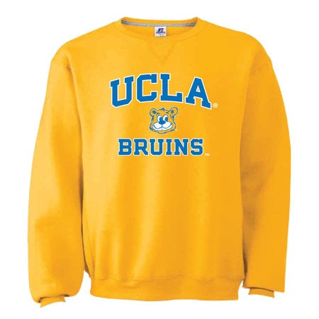 Russell Athletic UCLA Joe Bear Bruins Fleece Crew Gold