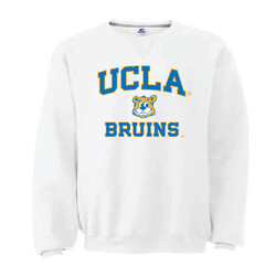 Russell Athletic UCLA Joe Bear Bruins Fleece Crew White