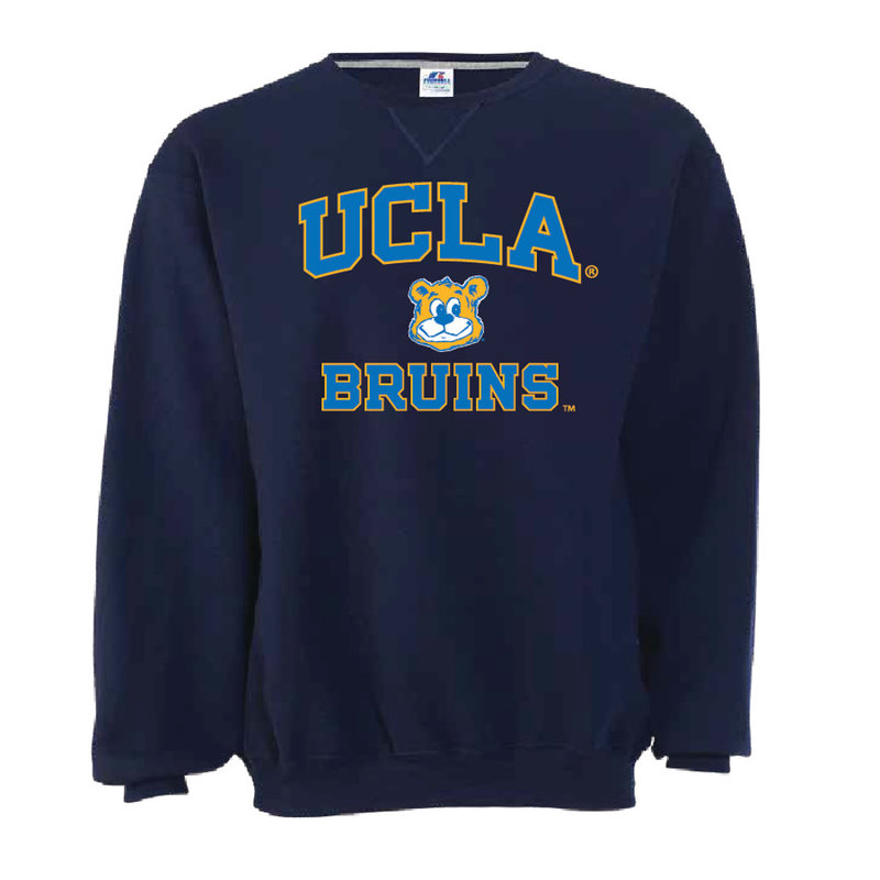 Russell Athletic UCLA Joe Bear Bruins Fleece Crew Navy