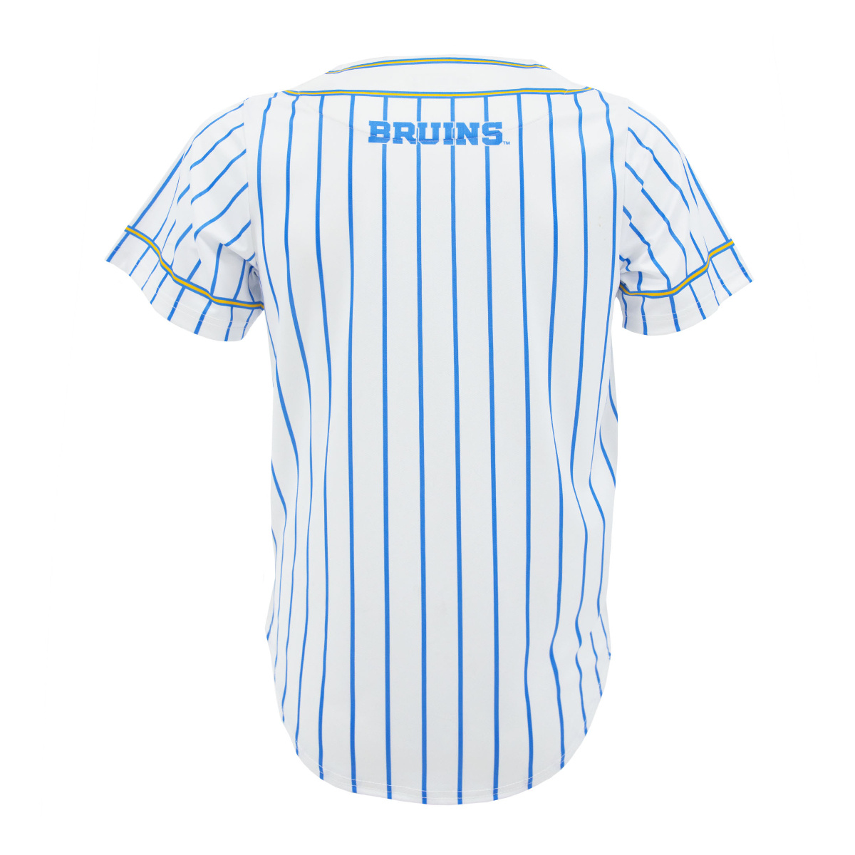 Boxercraft UCLA Script Baseball White Jersey Pinstripe