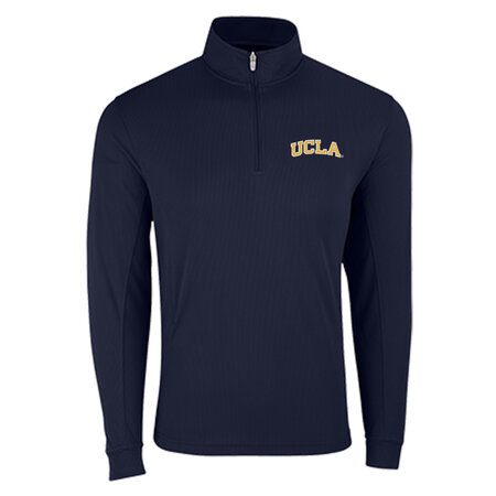 Vantage UCLA Block Mesh 1/4 Zip Tech Pullover Navy