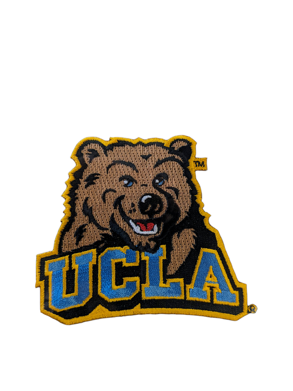 Bear Embroidered Patch with Heat Seal Backing