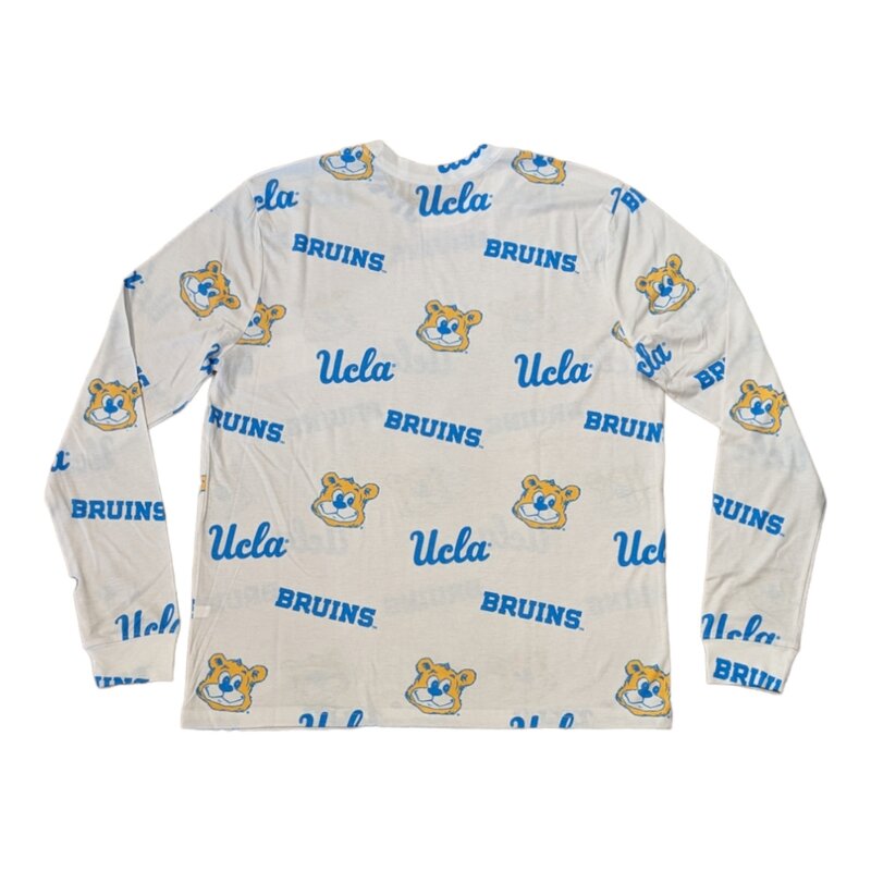 Boxercraft UCLA Multiple Team Logo Pajama Long Sleeve White Tee