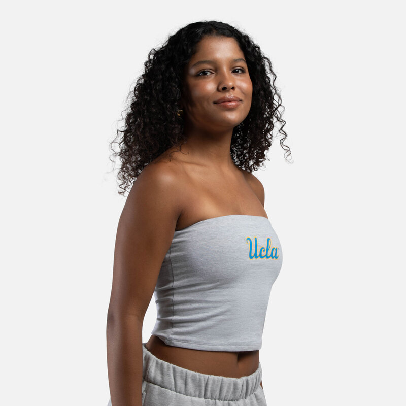 HYPE AND VICE UCLA Script Tube Top Grey