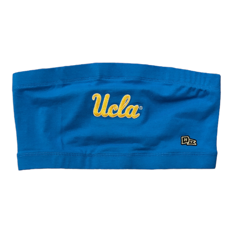 UCLA Script Ladies Sweetheart Sports Bra Navy - Campus Store