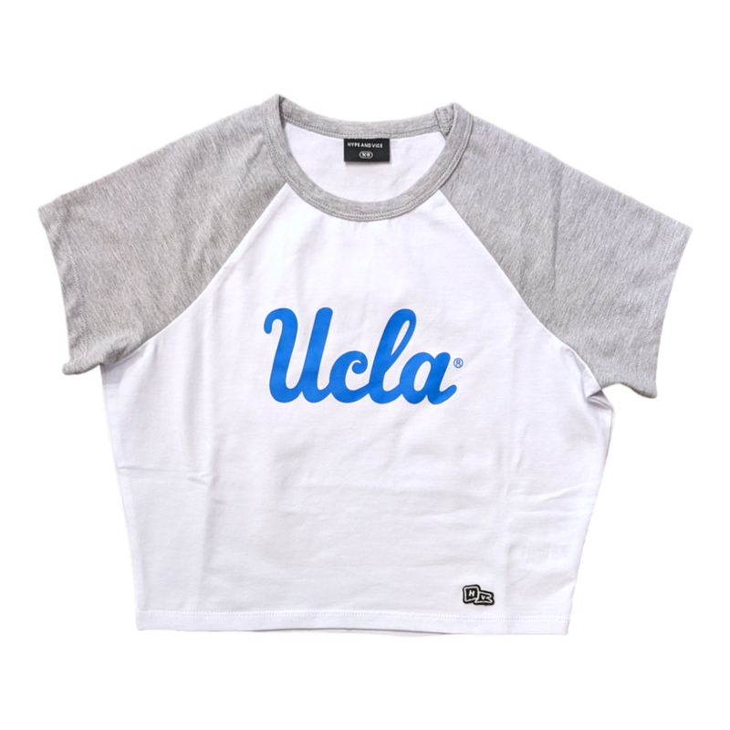 HYPE AND VICE UCLA Script Homerun Tee Grey