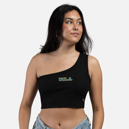 Boxercraft UCLA Football Jersey Ladies Crop Tee Blue