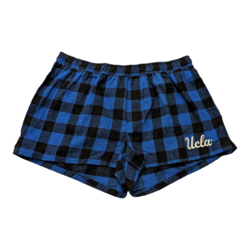 Boxercraft UCLA Ladies Flannel Short Black Blue