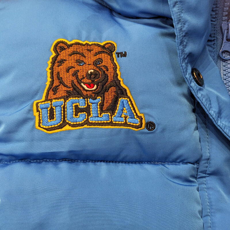 HYPE AND VICE Bear UCLA Puffer Jacket Hood Blue