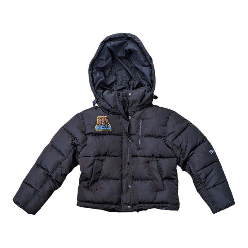 HYPE AND VICE Bear UCLA Puffer Jacket Hood Black