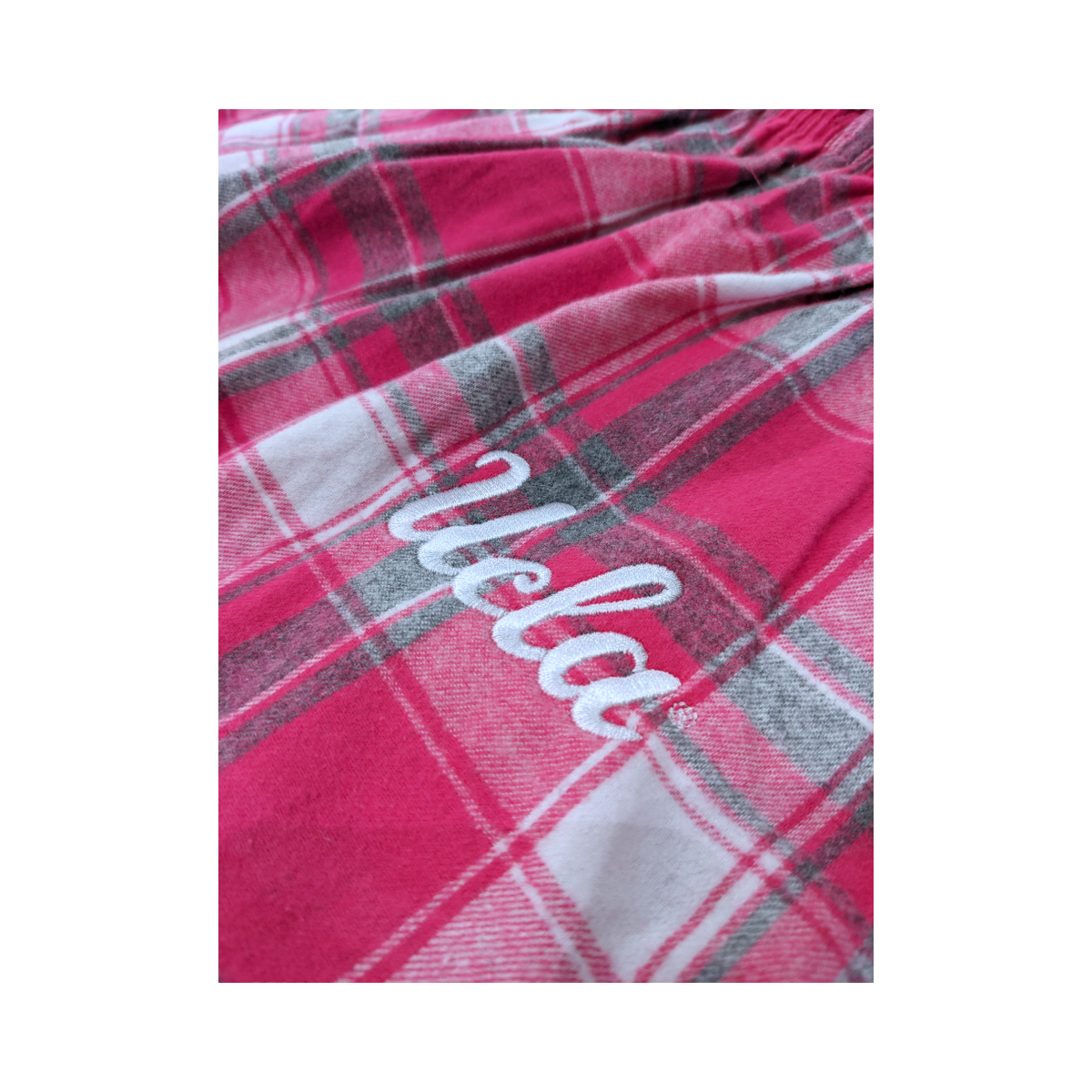 Boxercraft UCLA Ladies Flannel Pant Pink Grey White