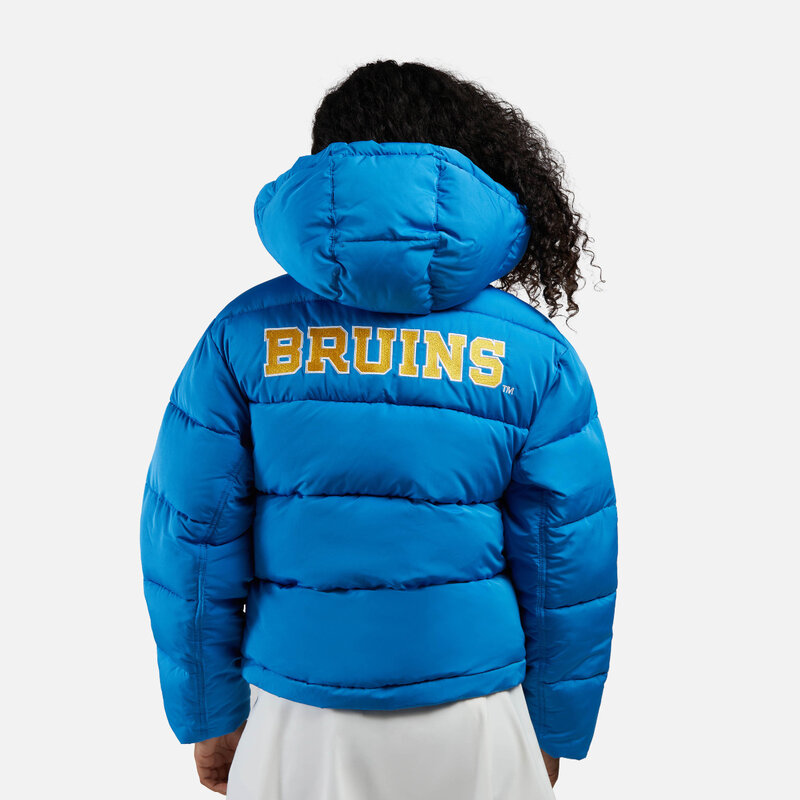 HYPE AND VICE Bear UCLA Puffer Jacket Hood Blue