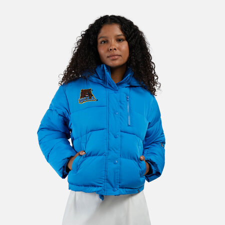 HYPE AND VICE Bear UCLA Puffer Jacket Hood Blue