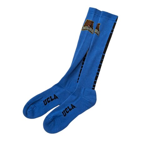 TOPSOX UCLA KNEE HIGH SOCKS BAHAMA BLUE ROYAL 2 TYPES BOTH HAVE BEAR LOGO ON TOP