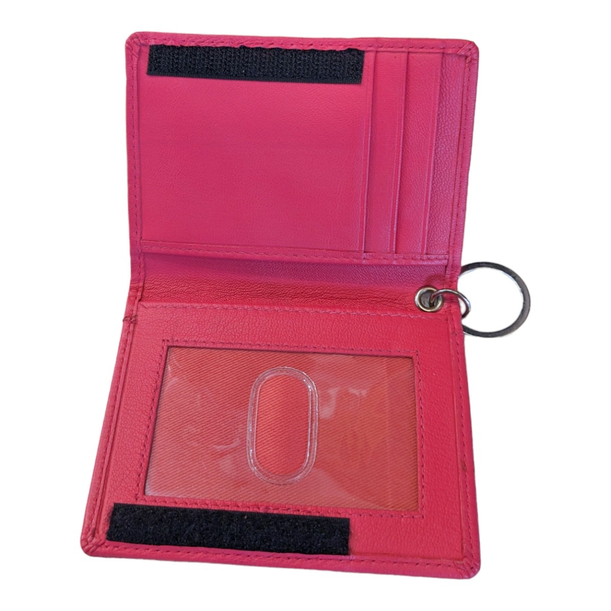 MCM Brands UCLA Script Leather ID Holder Fuchsia