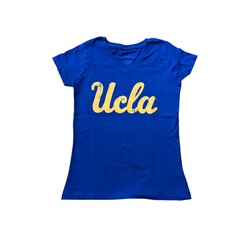 Boxercraft UCLA Script Royal  V-Neck Ladies Tee
