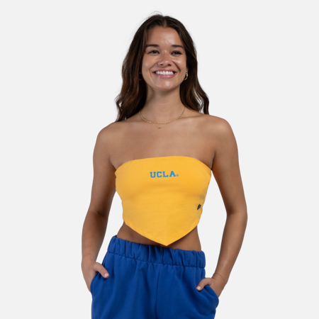HYPE AND VICE UCLA Arch Bandana Top Gold