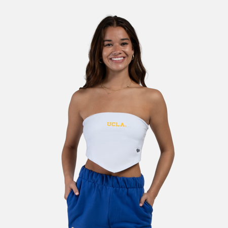 HYPE AND VICE UCLA Arch Bandana Top White