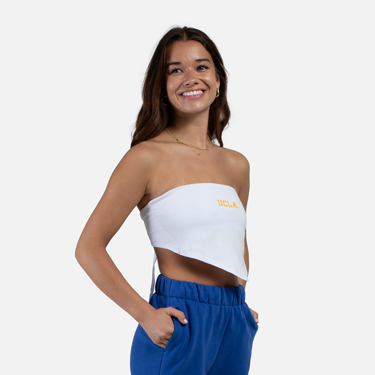 HYPE AND VICE UCLA Arch Bandana Top White